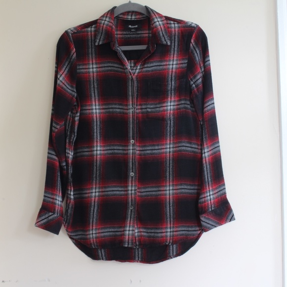Madewell Classic Ex-Boyfriend Shirt in‎ Rollins Plaid Small - Picture 2 of 9